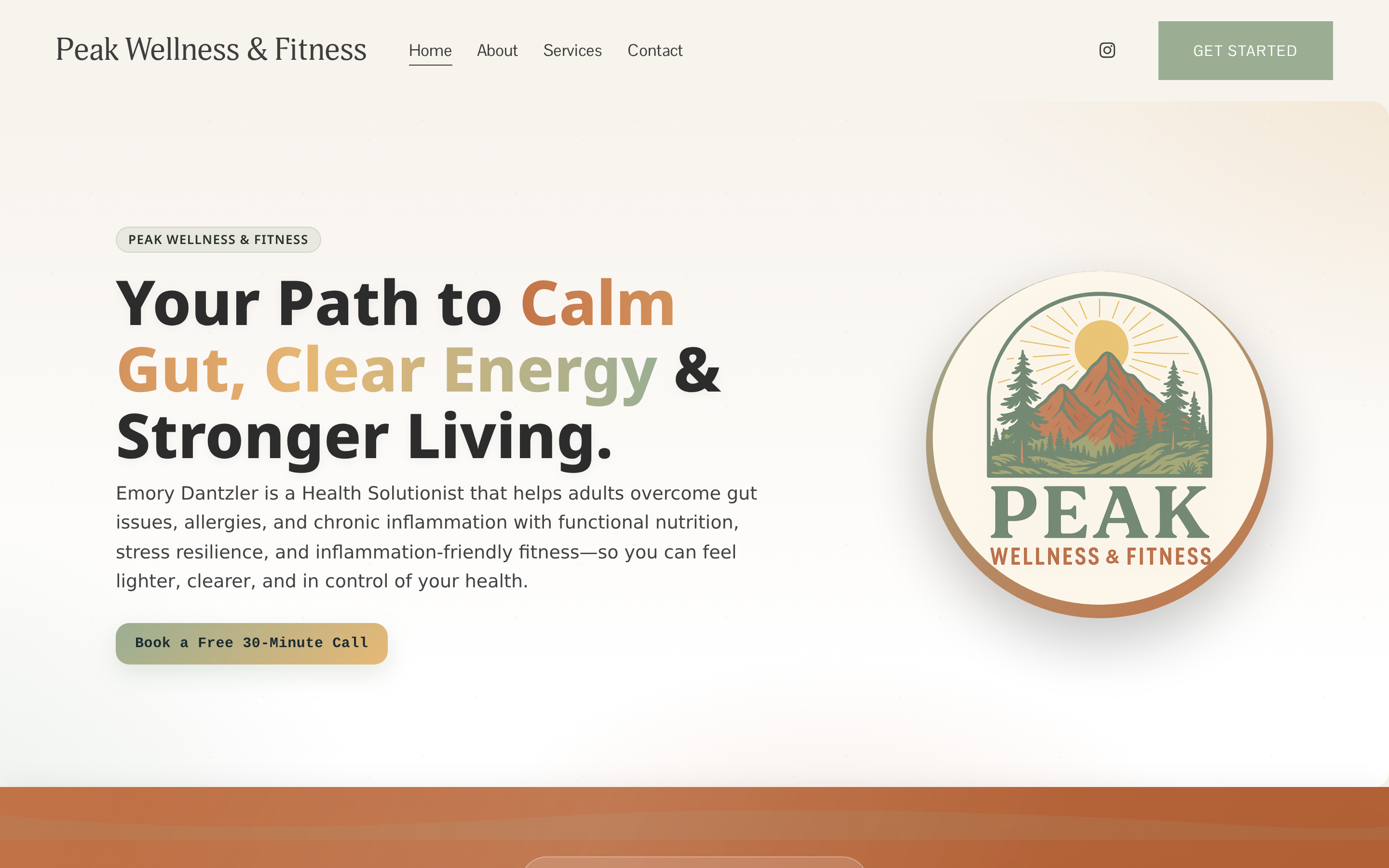 Peak Wellness & Fitness, desktop